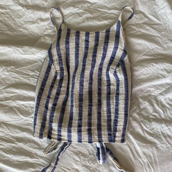 Openback Stripped Tank Top - Picture 1 of 2